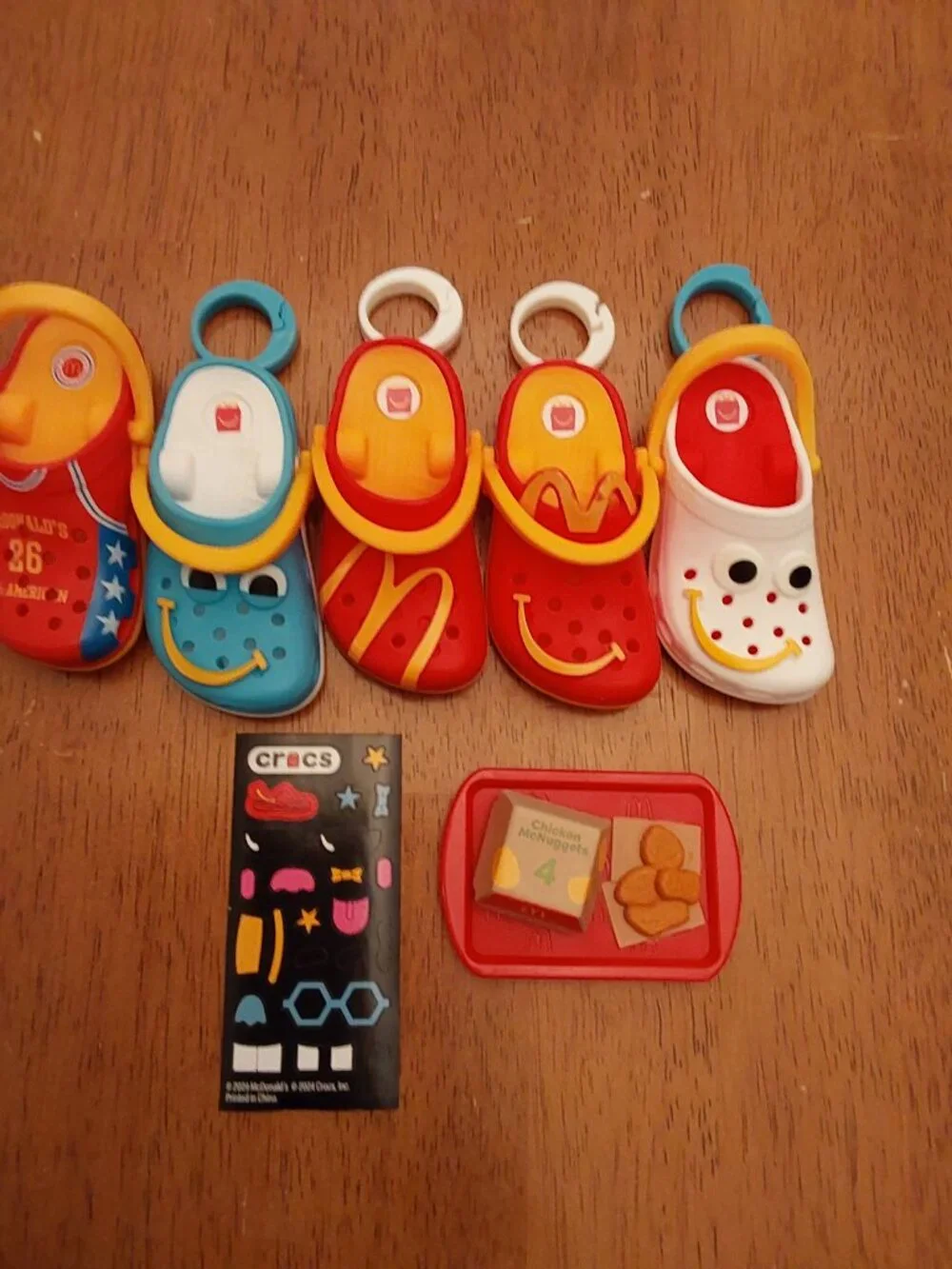 CROC'S SHOE TOYS MC DONALD'S NEW ALL AS PICTURED